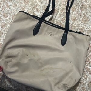 Kate Spade Tan Tote with Black Straps & Wallet